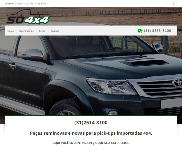 Website Só 4x4 peças